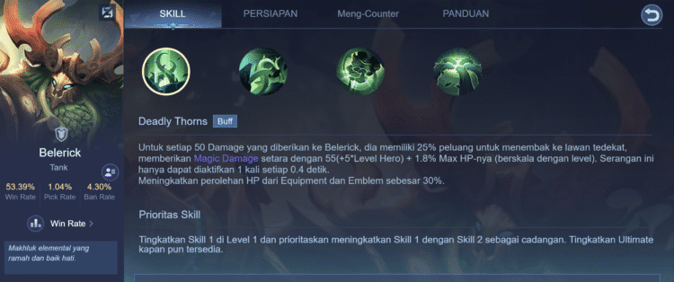 Build Hero Belerick Mobile Legends