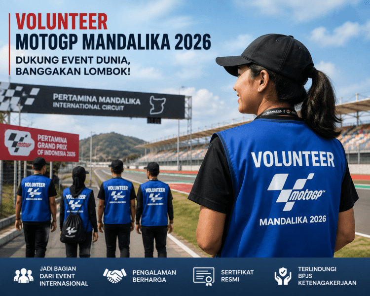 2.500 Volunteer Dibutuhkan untuk MotoGP Mandalika 2026, Warga NTB Bisa Ikut Mendaftar