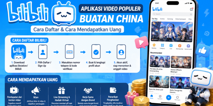 Cara Daftar dan Mendapatkan Uang dari Bilibili