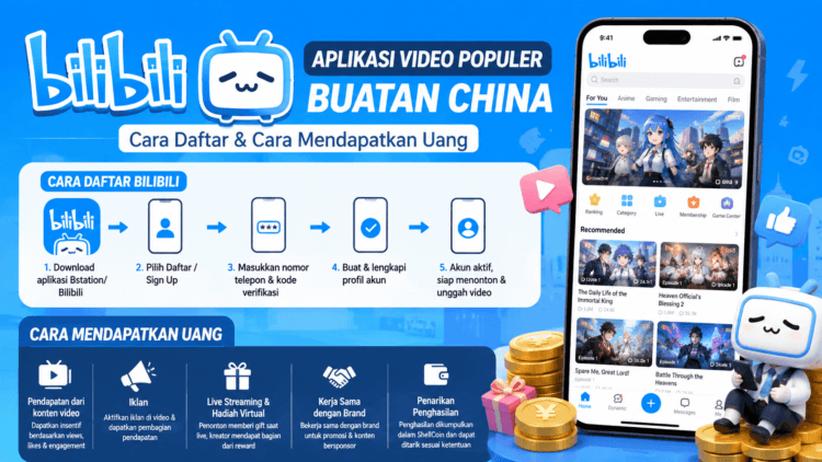 Cara Daftar dan Mendapatkan Uang dari Bilibili