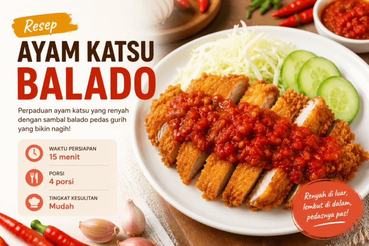 Resep Ayam Katsu Balado Renyah dan Pedas