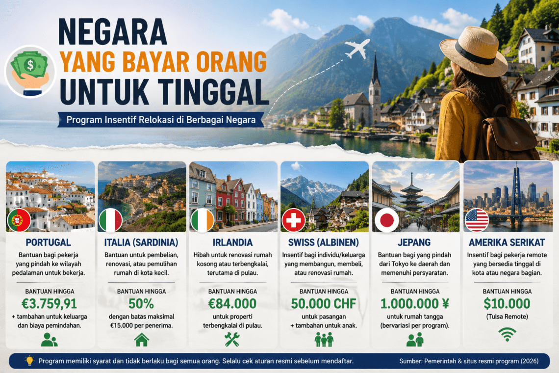 Negara yang Bayar Orang untuk Tinggal, Ini Programnya