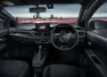 Interior Toyota Agya GR Sport 2026 dengan dashboard dan kemudi sporty