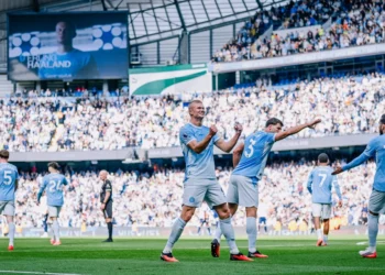Manchester City merayakan gol di Premier League 2026/2027