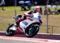 Veda Ega Pratama mengendarai motor Honda Team Asia di Moto3
