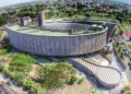 Tampak udara bangunan Museum Tsunami Aceh di Banda Aceh