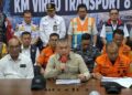 Menteri Perhubungan dan Basarnas saat konferensi pers pencarian Virgo Transport 8