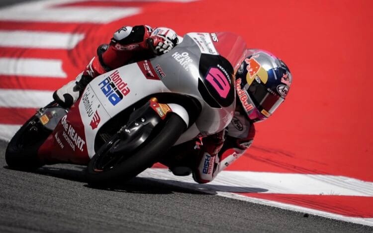 Veda Ega Pratama pada balapan Moto3 Austria 2026