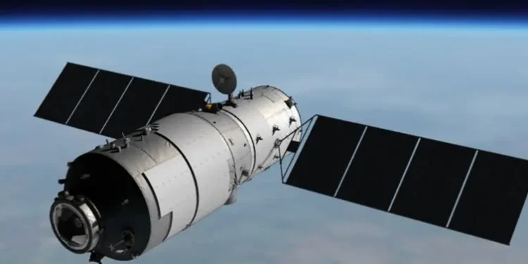 Ilustrasi satelit di orbit Bumi