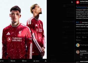 Liverpool menunjuk Turkish Airlines sebagai sponsor utama