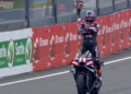 Jorge Martin bersama motor Aprilia Racing di lintasan MotoGP
