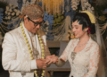 Andre Taulany dan Amanda Rigby dalam acara pernikahan