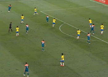 Pertandingan Australia melawan Brasil dalam laga persahabatan di Townsville