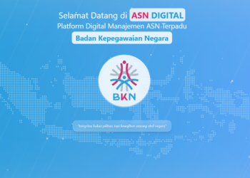 Tampilan depan laman ASN Digital BKN