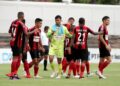 Pemain Persipura Jayapura sedang menjalani sesi latihan