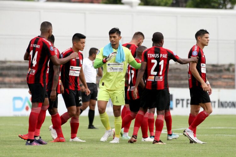 Pemain Persipura Jayapura sedang menjalani sesi latihan