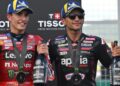 Jorge Martin dan Marc Marquez di podium MotoGP
