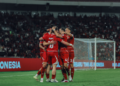Timnas Indonesia merayakan gol pada FIFA ASEAN Cup 2026