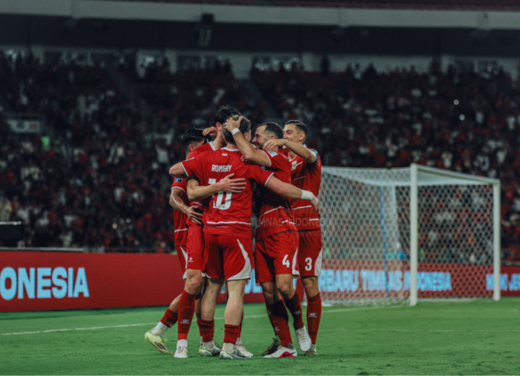 Timnas Indonesia merayakan gol pada FIFA ASEAN Cup 2026