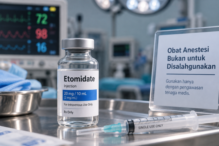 Ilustrasi etomidate sebagai obat anestesi dalam lingkungan medis