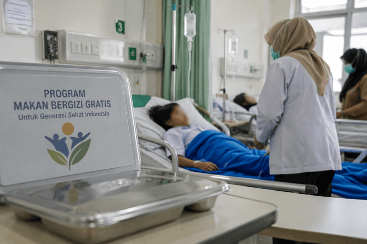 Ilustrasi penanganan pasien dugaan keracunan program Makan Bergizi Gratis