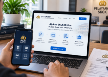 Ilustrasi cara membuat SKCK online melalui layanan digital Polri