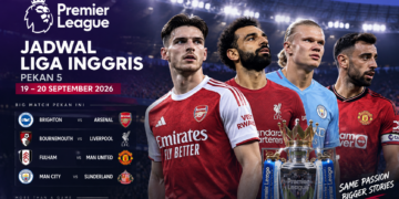 Ilustrasi jadwal Liga Inggris pekan kelima 19 dan 20 September 2026