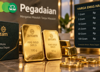 Ilustrasi harga emas Antam di Pegadaian 18 September 2026