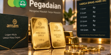 Ilustrasi harga emas Antam di Pegadaian 18 September 2026