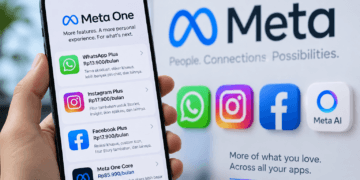 Ilustrasi Meta One Indonesia dengan paket WhatsApp Plus