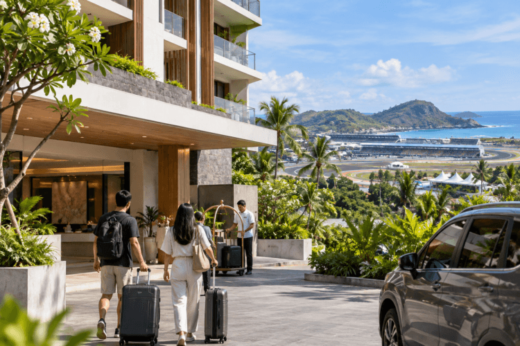 Ilustrasi hotel dan wisatawan menjelang MotoGP Mandalika 2026