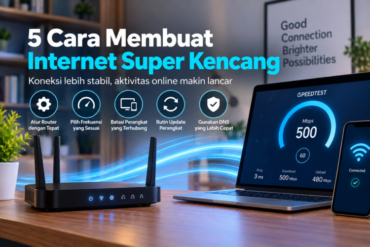 Ilustrasi 5 cara membuat internet super kencang dan Wi-Fi lebih stabil