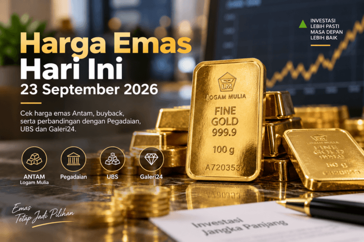 Ilustrasi harga emas hari ini 23 September 2026