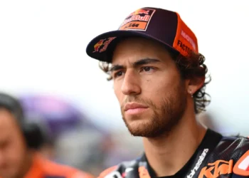 Enea Bastianini menjelang sesi MotoGP