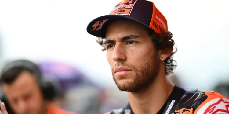 Enea Bastianini menjelang sesi MotoGP