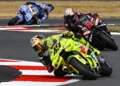 Aksi balapan MotoGP di Sirkuit Misano