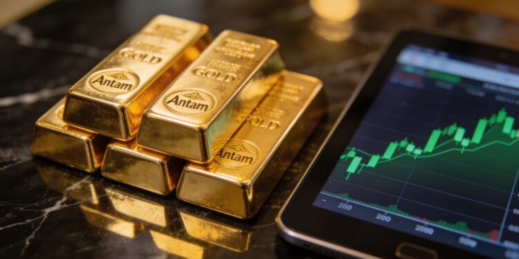 Harga emas Antam hari ini 4 September 2026 berbalik naik di butik Logam Mulia