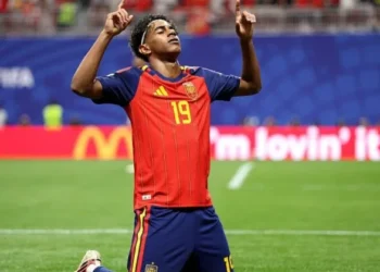 Lamine Yamal bersama tim nasional Spanyol