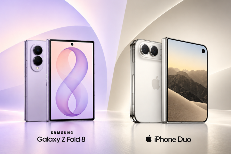 Samsung Galaxy Z Fold8 dan iPhone Duo