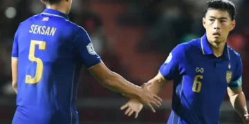 Pemain Thailand saat menghadapi Vietnam di FIFA ASEAN Cup 2026