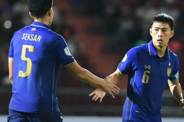 Pemain Thailand saat menghadapi Vietnam di FIFA ASEAN Cup 2026