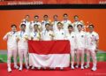Tim beregu putra bulu tangkis Indonesia meraih medali emas Asian Games Aichi-Nagoya 2026