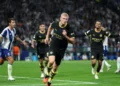 Pemain Manchester City saat pertandingan