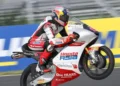 Veda Ega Pratama mengendarai motor Honda Team Asia di Moto3 Jepang 2026