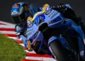 Alex Marquez mengendarai motor Gresini Ducati di Motegi