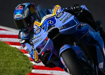 Alex Marquez mengendarai motor Gresini Ducati di Motegi