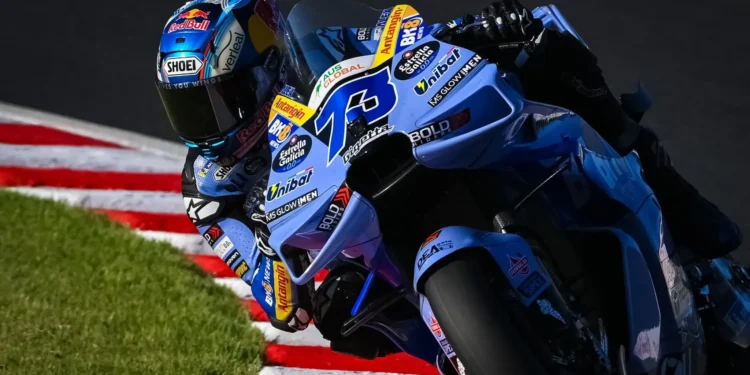 Alex Marquez mengendarai motor Gresini Ducati di Motegi
