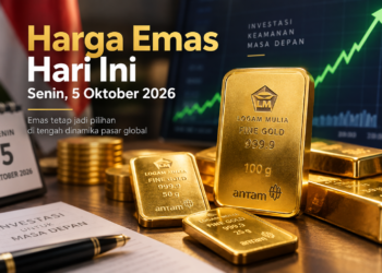 harga emas hari ini 5 Oktober 2026 yang bergerak naik