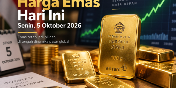 harga emas hari ini 5 Oktober 2026 yang bergerak naik