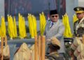 Presiden Prabowo Subianto saat menjadi inspektur upacara HUT ke-81 TNI